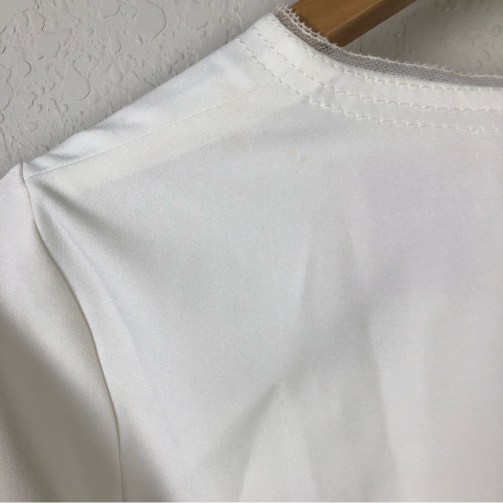 ROKSANDA Top Rana White Tulle Trimmed Crepe Blouse - Picture 8 of 15